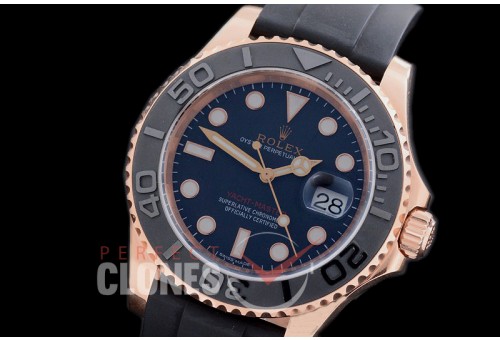 RYMENR00001 NF 116655 Yachtmaster Everose Men RG/RU Black A-2836