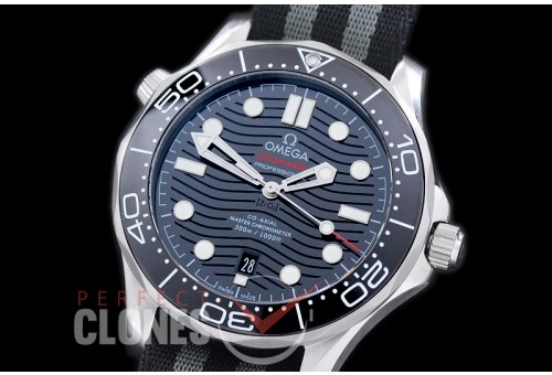 0 OM300M-002 2018 Basel Seamaster Diver 300M SS/NT Black Asian Clone 8800