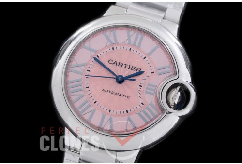 CARBA-33-023S AF Ballon de Cartier Midsize 33 SS/SS Pink Orig Cartier Cal 076 