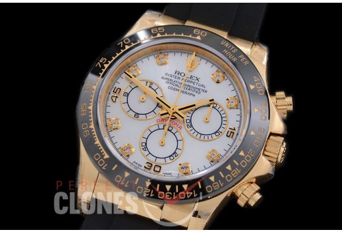 0 RLDF00517R JHF Daytona/Osyterflex 116518LN YG/CER/RU MOP White Diam A-7750/4130