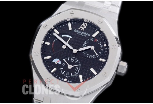 AP26120-102 Royal Oak Dual Time SS/SS Black Asian Clone Calibre 2329