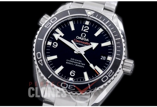 0 OMCPO42-031 XF Seamaster Planet Ocean 42mm Black SS/SS VS 8500 Superclone Free Rubber Strap !