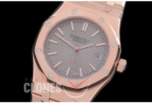 AP15202-144 Royal Oak Jumbo Automatic 15202 RG/RG Grey Asian 2813 