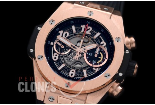 HB45-021 Big Bang Unico RG/RU Grey Skeleton Asian 7750 28800 