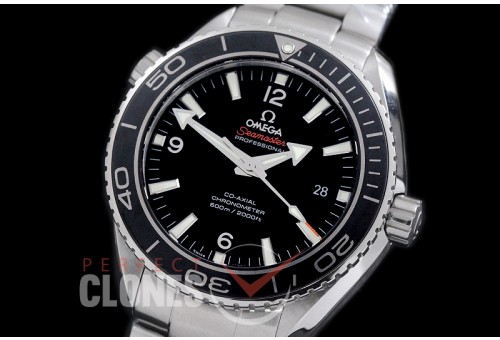 0 OMCPO45-031 XF Seamaster Planet Ocean 45mm Black SS/SS VS 8500 Superclone Free Rubber Strap !