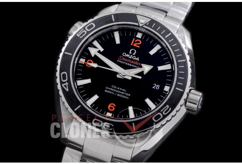 0 OMCPO45-033 XF Seamaster Planet Ocean 45mm Black/Orange SS/SS VS 8500 Superclone Free Rubber Strap !
