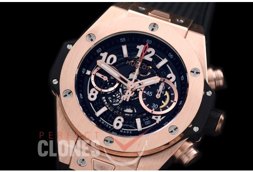 HB45-022 Big Bang Unico RG/RU Black Skeleton Asian 7750 28800 