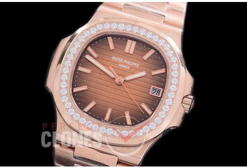 PP00413SD Nautilis 5711 RG/RG Diam Brown Miyota 9015 Modified Calibre 324SC