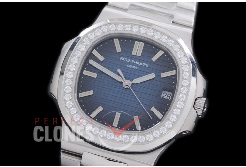 PP00403SD Nautilis 5711 SS/SS Diam Blue Miyota 9015 Modified Calibre 324SC