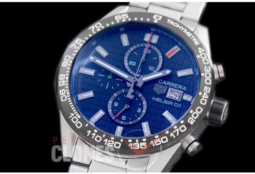 TGCH1-152S Carrera Heuer-01 Chronograph SS/SS Black Jap OS 10 Quartz 