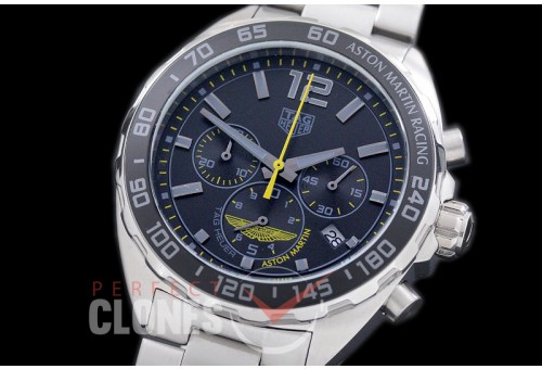 0 0 TGF1-AM-102 Formula 1 Aston Martin Special Ed Chronograph SS/SS Grey/Yellow OS 10 Qtz