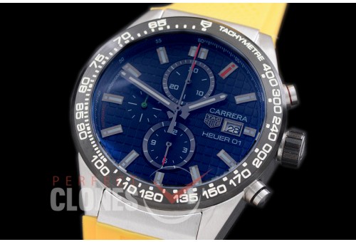 TGCH1-152R-2 Carrera Heuer-01 Chronograph SS/RU Black Jap OS 10 Quartz 