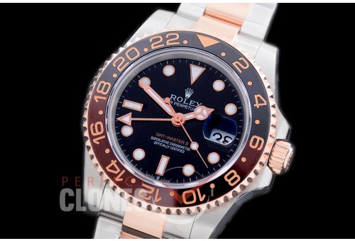 RLGTR-18K-101 904L Steel/18K Thick Wrapped 2018 GMT 126711CHNR Coke SS/RG Black Swiss 2836