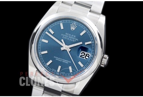 R36DJS-805 ARF/JF 116200 SS/SS Smooth/Oyster Blue Sticks SH 3135 904L Steel 