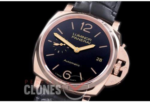 PN90801 Luminor Due Oro Rosso 38mm 3 Days RG/LE Black FU Limited Edition VS OPXXXIV 