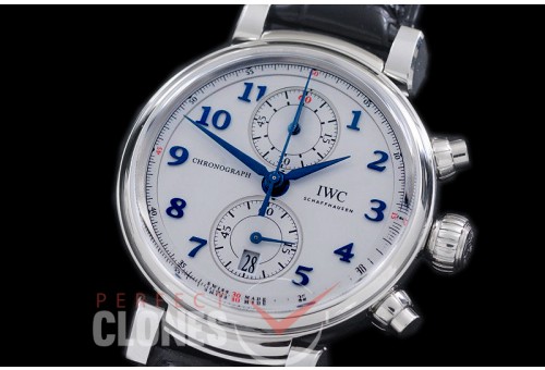 IWDV-041 YLF Da Vinci Chronograph iW393402 Sport for Good Foundation SS/LE White/Blue A-7750