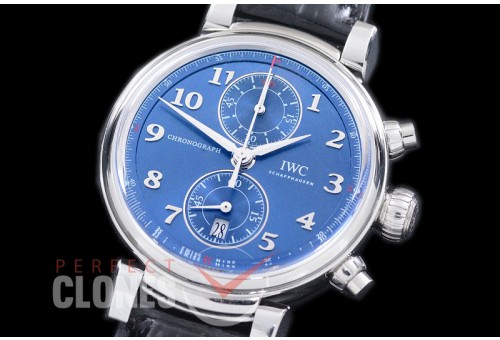 IWDV-043 YLF Da Vinci Chronograph iW393402 Sport for Good Foundation SS/LE Blue A-7750