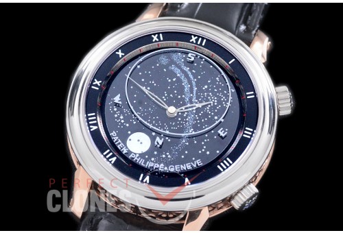 0 PPSM00056 5102 Sky Moon Celestial Automatic SS/RG/LE Black Asian Custoomized