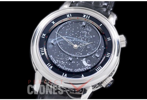 0 PPSM00051 5102 Sky Moon Celestial Automatic SS/LE Black Asian Custoomized 