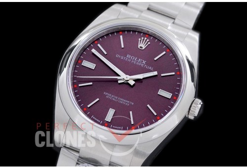RLOY00103S JF/ARF 904L Steel Osyter Perpetual 114300 SS/SS Red Wine SH 3132