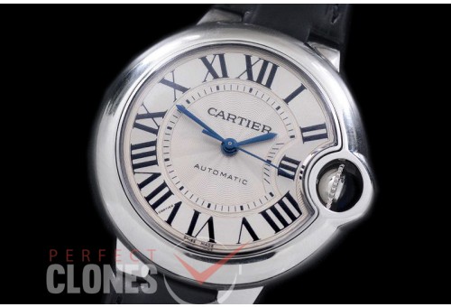 0 0 CARBA-33-201L V6F Ballon de Cartier Midsize 33 SS/LE White Miyota NL05 Mod to Cali 076