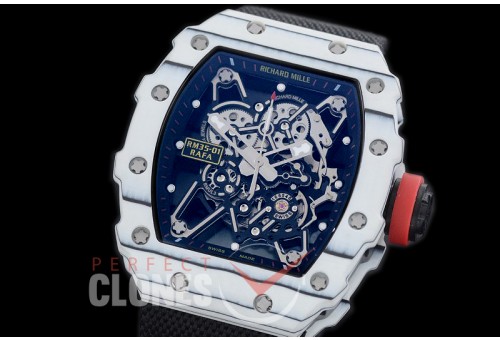 RM035-02-021 Rafal Nadal Tourbilon White NTPT/RU Skeleton Customized Movt