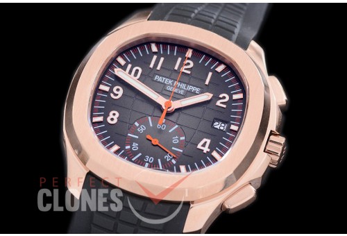 PPAQC-5968-106 Aquanaut Chronograph 5968A RG/RU Black A-7750 