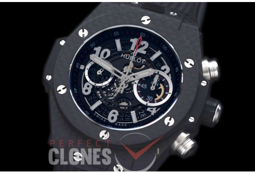 HB45-019 Big Bang Unico CF/RU Grey Skeleton Asian 7750 28800 
