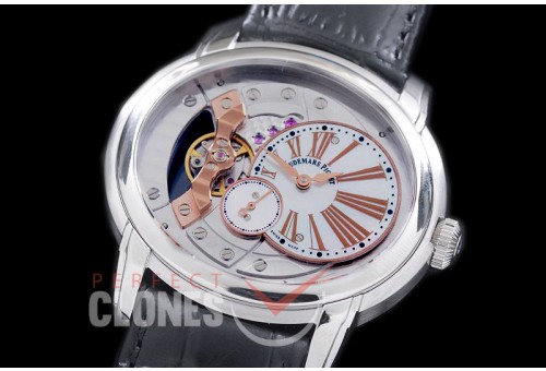 AP15350-106 Millinery 4102 SS/LE White/Rose Gold Roman Asian Customized 4101 Movt 