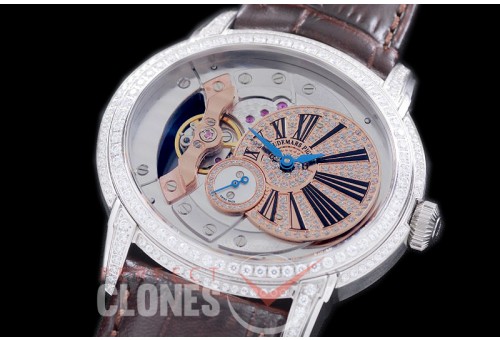 AP15350-105DB Millinery 4101 SS/LE Rose Gold Diamond Crested Roman Asian Customized 4101 Movt 