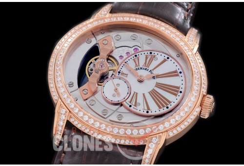 AP15350-116D Millinery 4101 RG/LE Opal White/Rose Gold Roman Asian Customized 4101 Movt