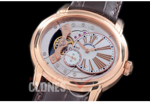 AP15350-116 Millinery 4101 RG/LE Opal White/Rose Gold Roman Asian Customized 4101 Movt 