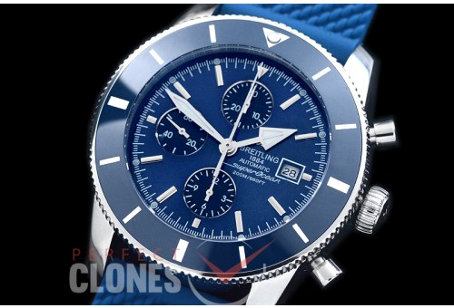 BLSF01007R Superocean Heritage Chronograph SS/RU Blue A-7750