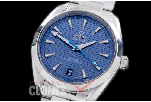 OMAT41-023S XF/VSF Aqua Terra Date Automtaic SS/SS Blue VS Cal 8900 Superclone 