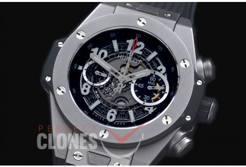HB45-015A Big Bang Unico Matte CER/RU Grey Skeleton Asian 7750 28800 