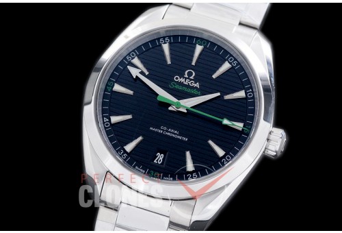 OMAT41-025S XF/VSF Aqua Terra Date Automtaic SS/SS Black-Green VS Cal 8900 Superclone 