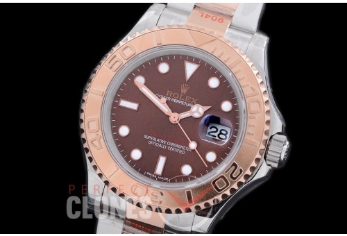 0 0 RYMENTR00971 GMF 2016 116655 904L Steel Yachtmaster Men SS/RG Brown SA 3135