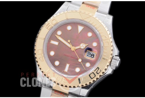 0 0 RYMENT00975 GMF 2016 116623 904L Steel Yachtmaster Men SS/YG MOP Red SA 3135