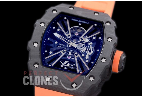 RM012-01-104 RM012 Tourbillon Black/Orange NTPT/RU Black Skeleton Customized Movt