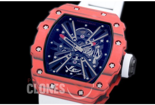 RM012-01-118 RM012 Tourbillon Red/White NTPT/RU Black Skeleton Customized Movt