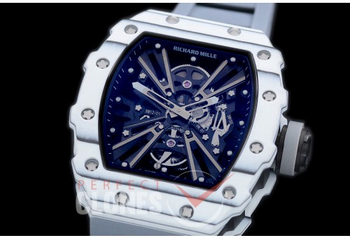 RM012-01-127 RM012 Tourbillon White/Grey NTPT/RU Black Skeleton Customized Movt