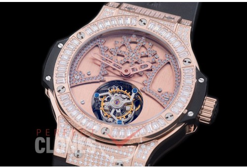 HBT01023D2 Big Bang Tourbillon RG/Diam/RU Rose Gold Flying Tourbillon
