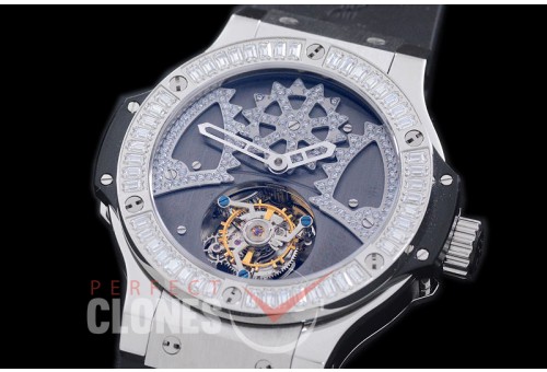 HBT01011D Big Bang Tourbillon SS/Diam/RU Black Flying Tourbillon 