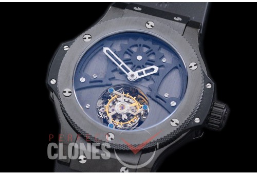HBT01031 Big Bang Tourbillon DLC/RU Black Flying Tourbillon 
