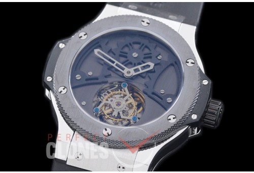 HBT01011 Big Bang Tourbillon SS/RU Black Flying Tourbillon 
