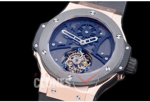 HBT01021 Big Bang Tourbillon RG/RU Black Flying Tourbillon 