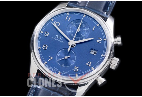 IWPGC10005 IW390303 Portugieser Chromo Classic SS/LE Blue A-7750 Modified 