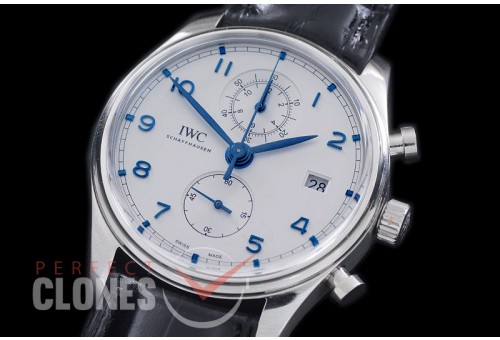 IWPGC10002 IW390303 Portugieser Chromo Classic SS/LE White-Blue A-7750 Modified 