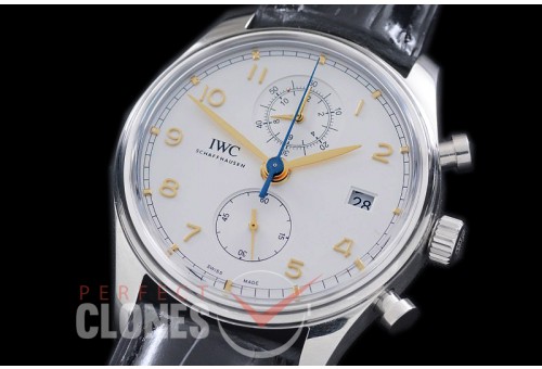 IWPGC10001 IW390303 Portugieser Chromo Classic SS/LE White-Gold A-7750 Modified 