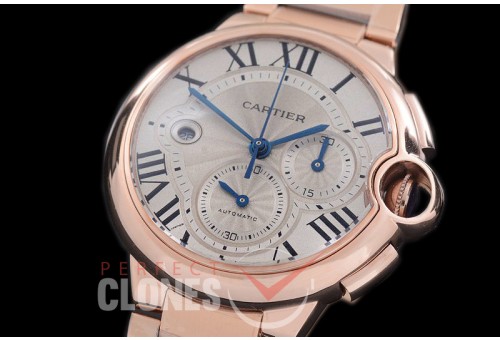CARBA-C-126S Ballon de Cartier Chrono RG/RG White A-7750